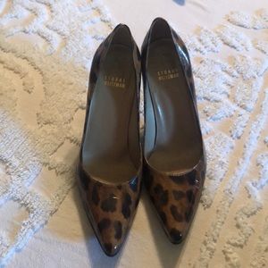 Stuart Weitzman leopard print heels